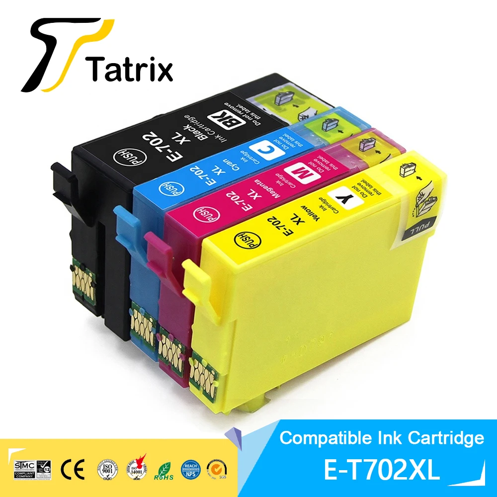

Tatrix T702XL 702XL Color Compatible Printer Ink Cartridge for Epson WorkForce Pro WF-3720/WF-3725/ WF-3730/WF-3733 Printer
