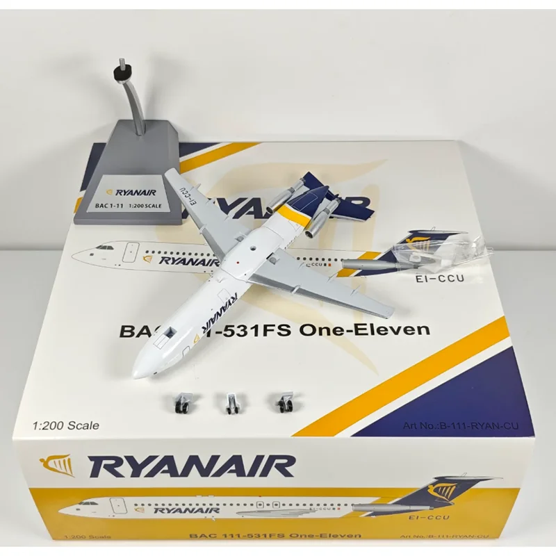 Модель самолета B-Models Ryanair BAC 111 EI-CCU из сплава, масштаб 1:200, коллекционный предмет, украшение, игрушка (art.: 3920d7f00daec) - 3920d7f00daec