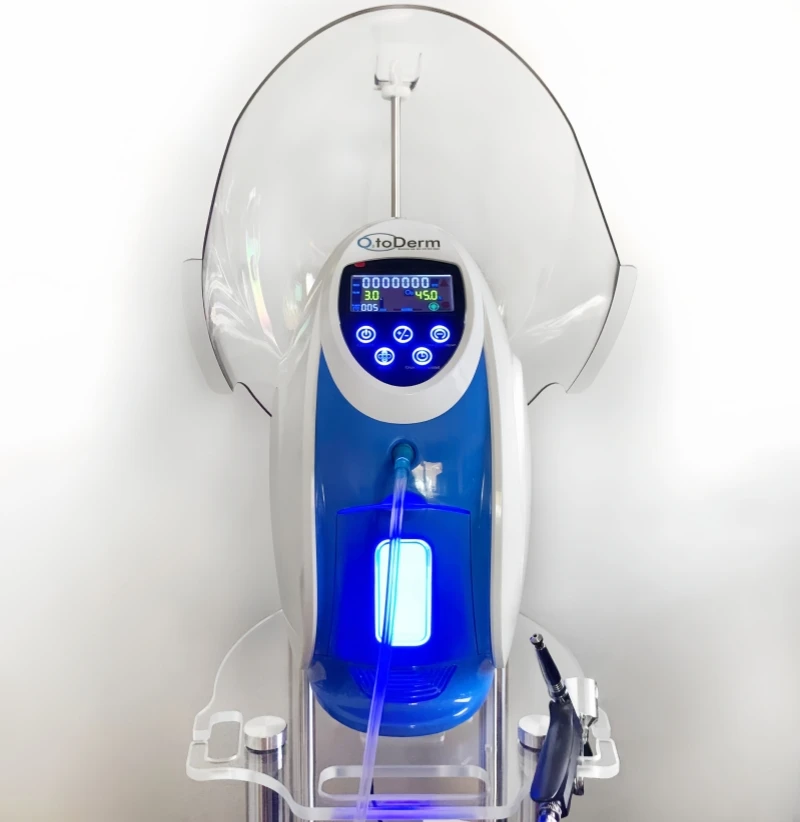 Фото Кислород O2derm Кислородная маска для лица Купольная терапия Кислородная инфузионная машина для лица Портативная Корея O2 для дерма Чистая глубокая очистка лица №3