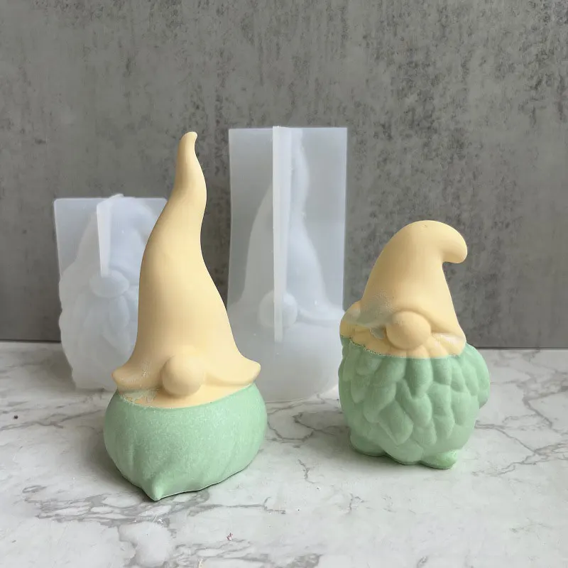 

3D 7Styles Christmas Tree Hat Santa Claus Candle Mold DIY Handmade Resin Soap Decor Making Mould Creative Silicone Kids Gifts