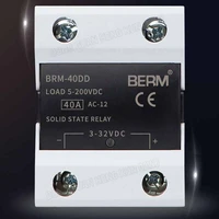 1pcs single phase solid state relay brm 40dd 24v 12v 40a dc control dc ssr 40dd no contact mute no spark