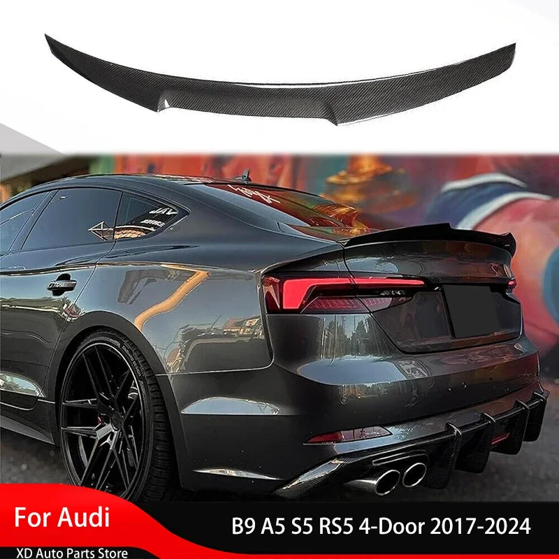 

Для Audi B9 A5 S5 RS5 4-дверный 2017-2024 спойлер заднего багажника, крыла багажник верхнее крыло задний спойлер диффузор автозапчасти