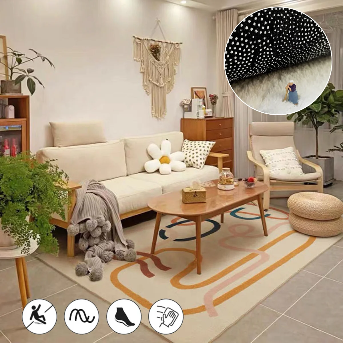 

Простые мягкие коврики для оформления интерьера, домашние искусственные кашемировые коврики для гостиной, декоративный коврик, большой коврик для отдыха