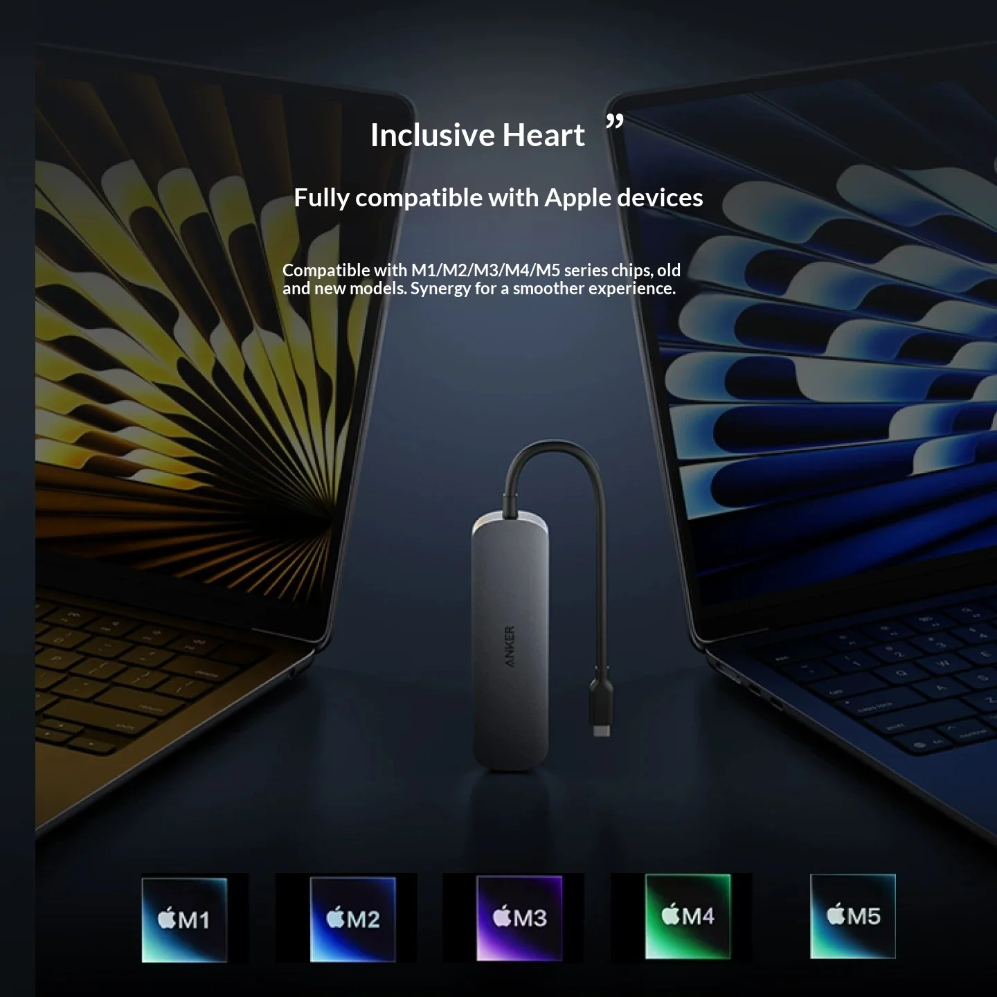Фото Многопортовый USB-C хаб Anker 5-в-1 с поддержкой Power Delivery, адаптер-удлинитель, док-станция с несколькими интерфейсами для ноутбуков, ПК и USB-накопителей №4