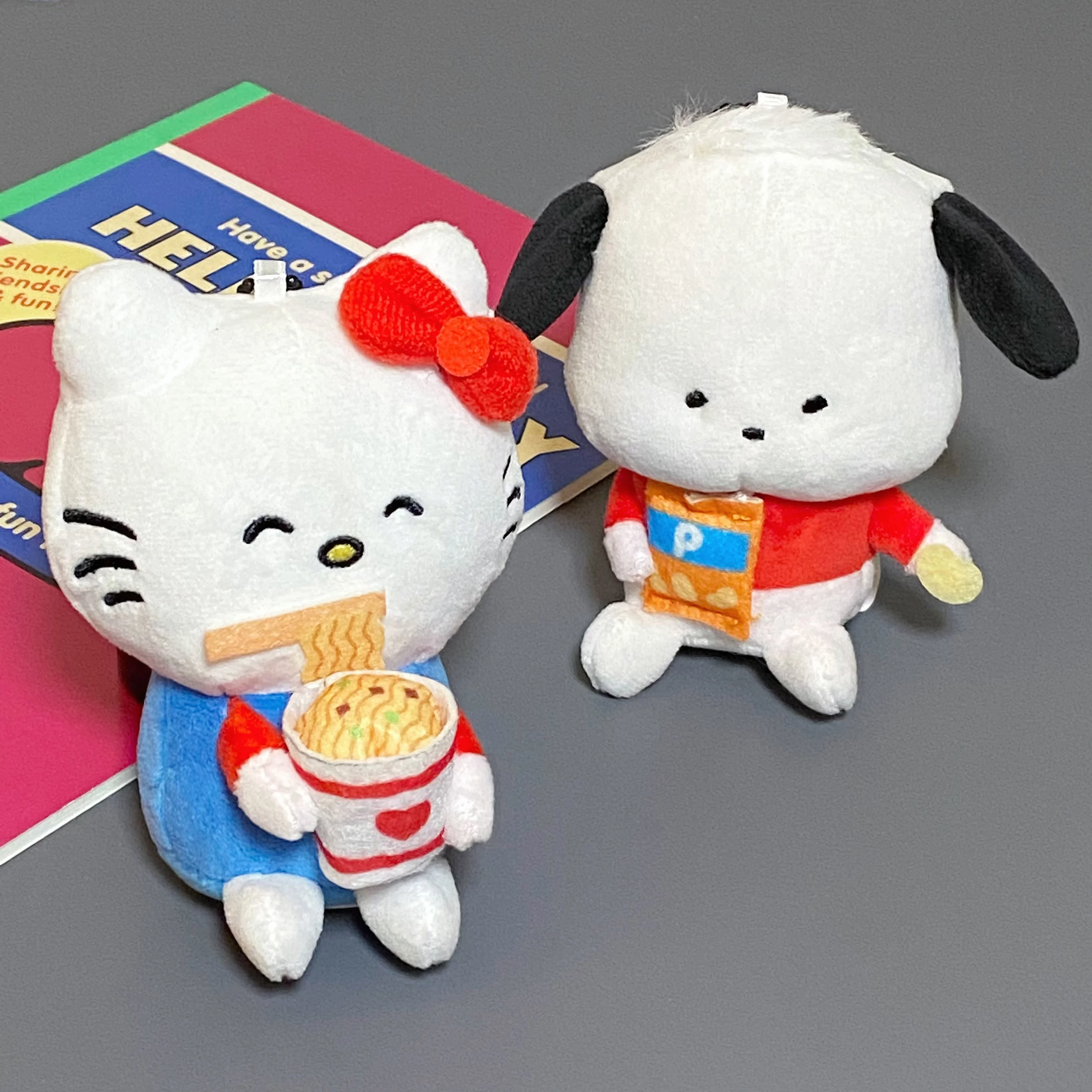 

Kawaii Hello Kitty Sanrio My Melody Pochacco Plush Keychain Cute one Piece peluches Pendant girl Cartoon Hanging spotify premium