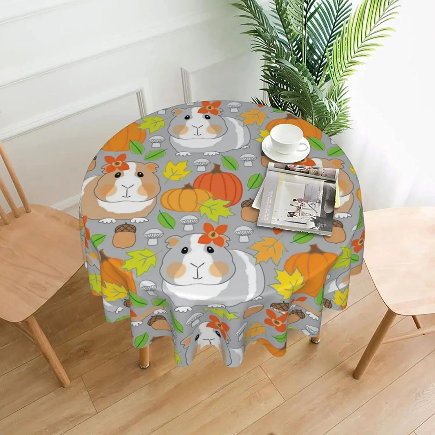 

Fall Guinea Pigs Decorative Tablecloth Oil-Proof Water Resistance Tablecloth for Kitchen Restaurant Party Study 60 in