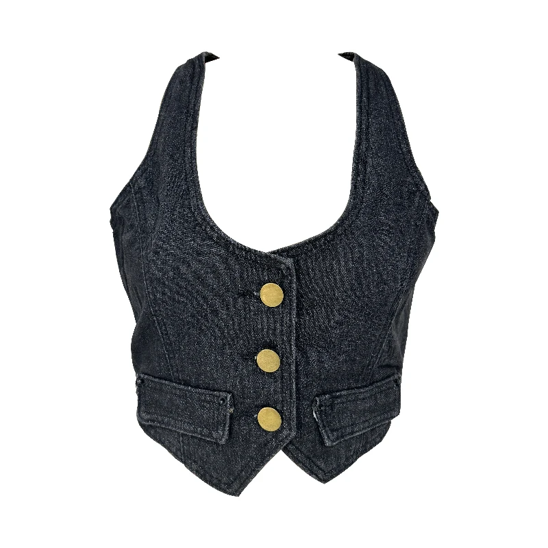 Женский джинсовый жилет без рукавов летний эластичный в Корейском стиле ретро