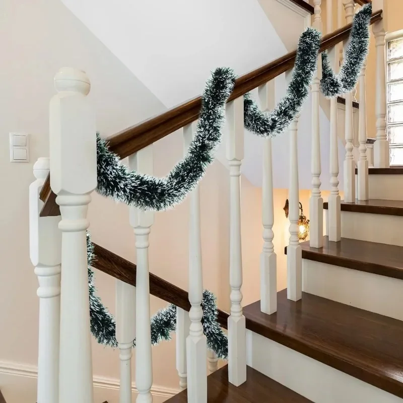 Рождественская мишура ленты зеленая лента из тростника гирлянда подвесные для