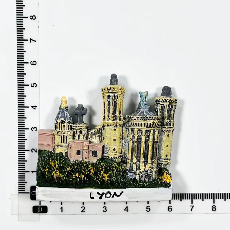 Lyon Франция туристические сувениры Notre-Dame de Fouvier 3D наклейка на холодильник