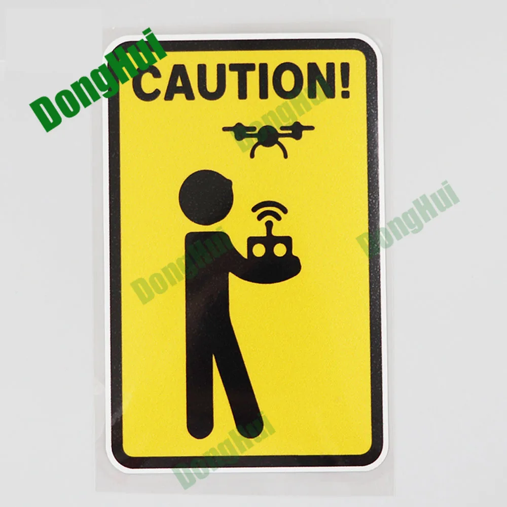 

Caution The Control Drone Plastic Sign Car Window Stickers Rear Windshield Helmet Tablet Camper Van Skateboard Decals
