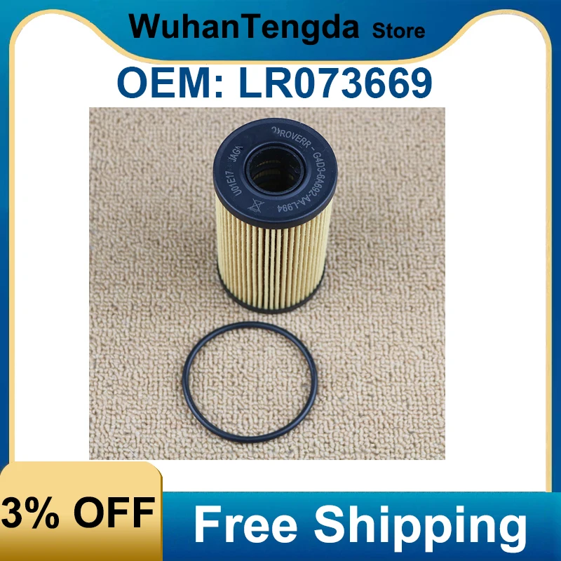 

LR073669 G4D3-6A692-AA Engine Oil Filter for Land Rover Discovery Sport 2018-2019 Range Rover Sport Evoque 2018 2019