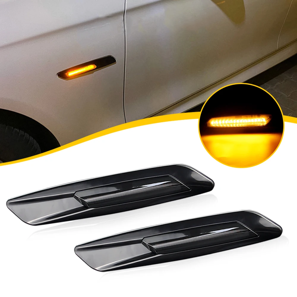 

2 шт. для BMW E81 E87 E82 E88 E90 E91 E92 E93 E60 E61 X1 E84 X3 E83 12 В автомобильный светодиодный мигающий динамический указатель поворота, боковой габаритный фонарь
