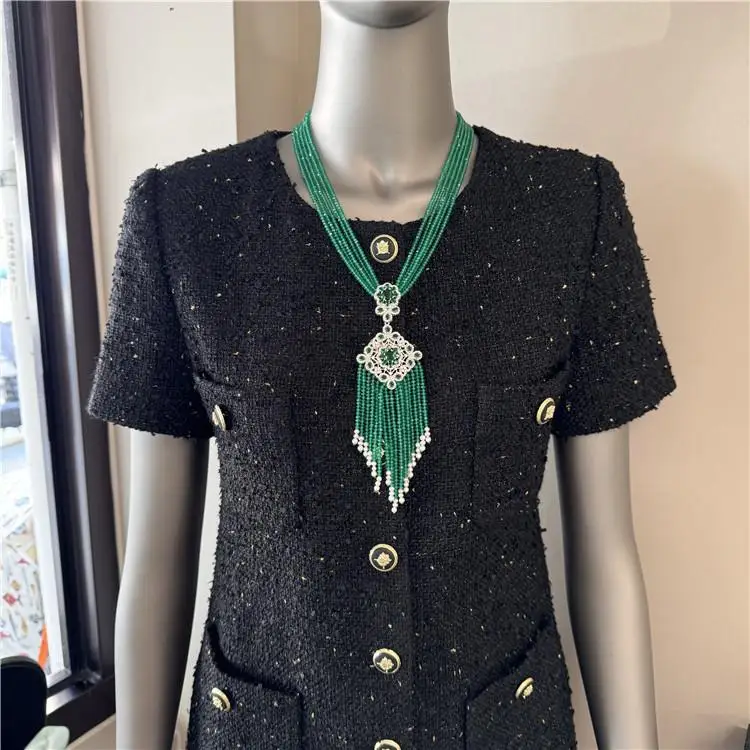 Натуральный культивированный белый жемчужный зеленый агат CZ ручной работы для