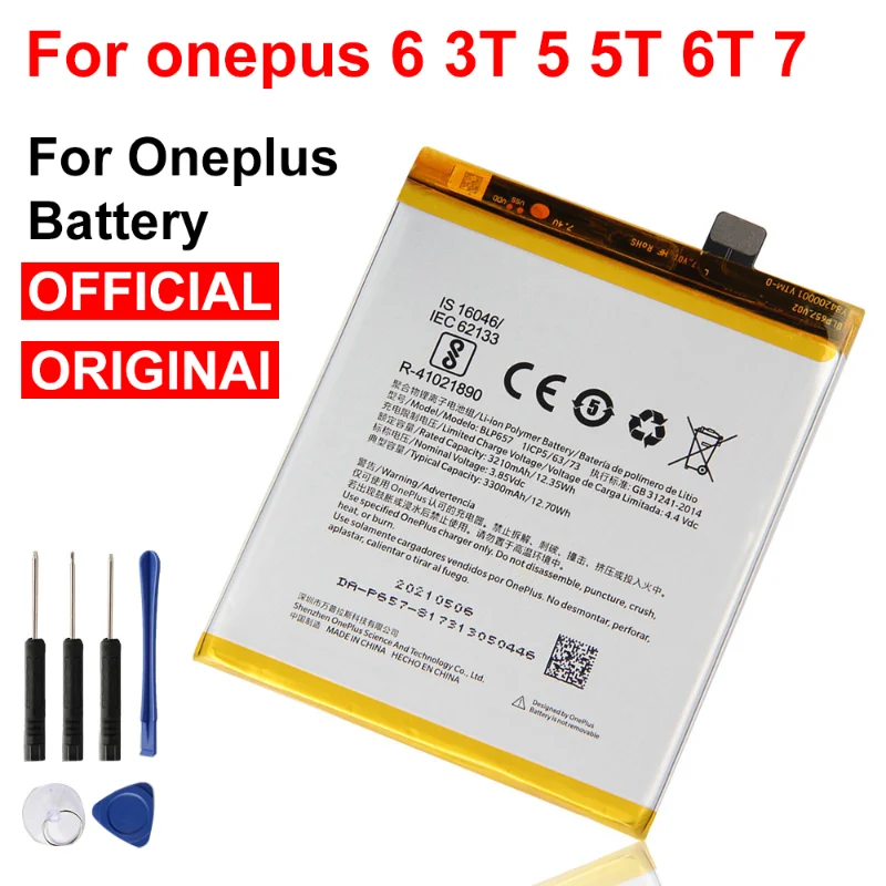 

NEW Replacement Battery For OnePlus 1 2 3T 5 5T 6 6T 7 7 Pro 7T 7T Pro BLP637 BLP685 BLP699 BLP743 BLP745 Phone Battery