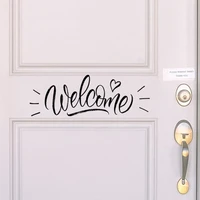 1set sticker door decal pvc removable vinyl adhesive vinyl letters wall stickers welcome 11 8 long diy application