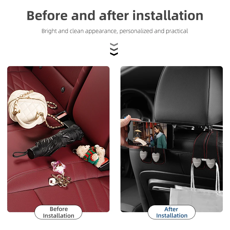 Меховые автомобильные аксессуары на спинку сиденья с двойными крючками для Audi