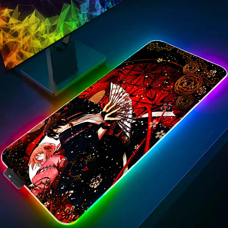 

Naruto Sasuke LED Mousepad Gaming Pad Mouse Pad Large Keyboard Mat Rubber Speed Desk Pad ROG Computer Rug Laptop Carpet Play Mat