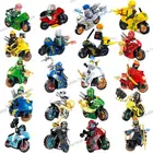 Мини-кукла ниндзя, Набор фигурок с мотоциклетным истребителем, Кай Джей, Ллойд, Череп, змея, гармадон, призрак, конструктор, игрушка