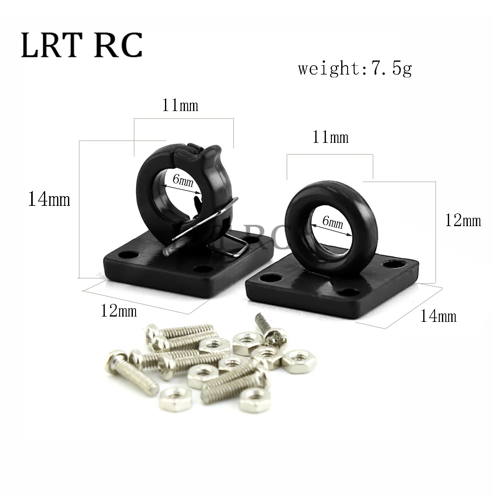 

Металлический крючок для прицепа 1/10 RC Crawler Car AXIAL SCX10 90046 TRX4 Defender RC4WD D90 D110, обновленные детали