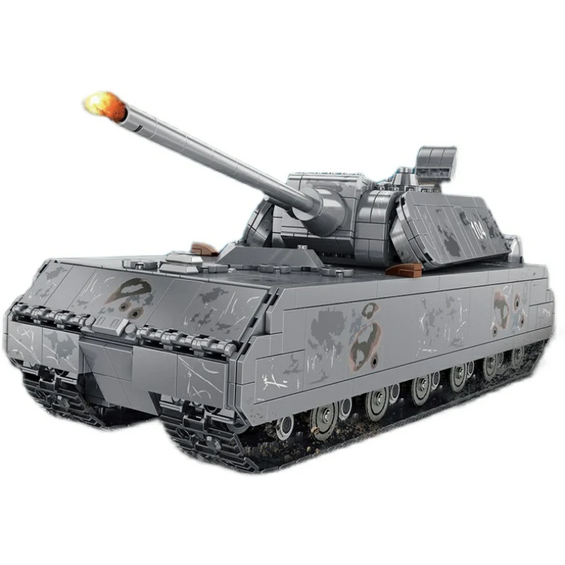 

Germany Military Tank Building Toys For Boys 2127pcs VIII Maus Tank Panzer Building Blocks MOC Bricks Tank Model Kits WW2 Toys