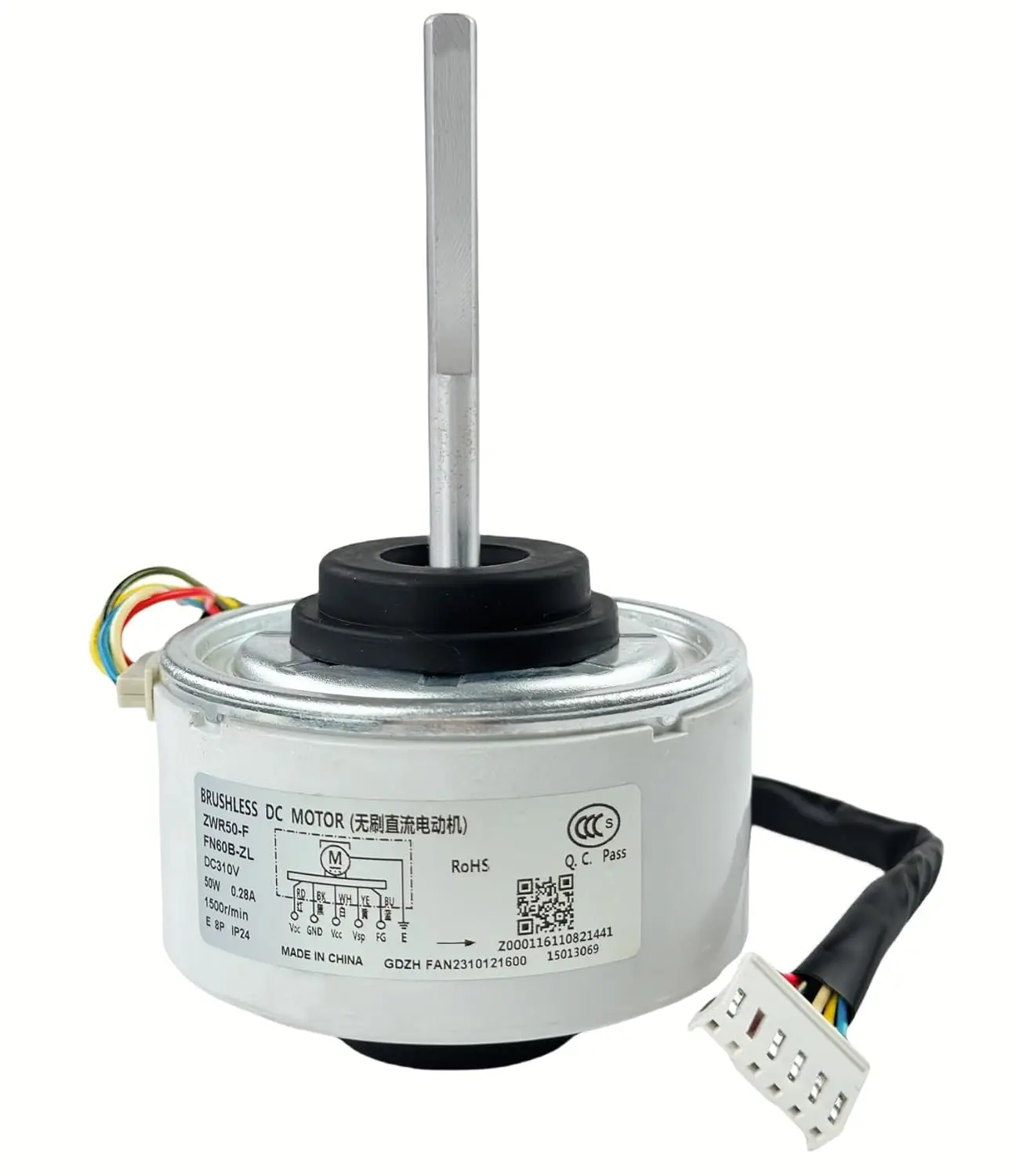 Фото Совместимый с GE бесщеточный вентиляторный двигатель DC310V 50W 0.28A для кондиционера FN60B ZL ZWR50 F, замена внутреннего вентилятора. №5