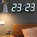 Цифровой настенный 3d-светильник, светодиодный Будильник, электронные настольные часы с большим количеством часов, дисплей 1224 часов, часы, домашний декор, гостиная