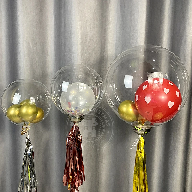 18/20/24/36 дюймов 5 шт. светящиеся прозрачные шары-пузырьки Бобо рождественские