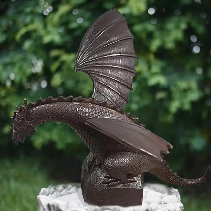 

1Pcs Creative Garden Water Fountain Spray Dragon Water-Breathing Pattern Resin Fountain Statue High Quality For Garden Outdoor