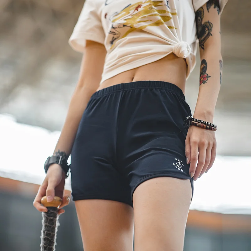 Maden Women's Athletic Running Shorts Elastic High Waist Gym Workout Sport Shorts Summer Casual Breathable Short Pants Plus Size