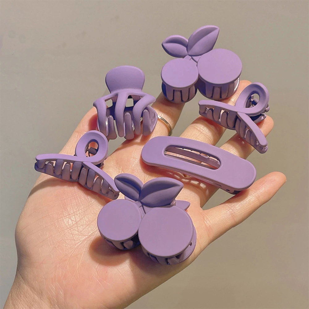 

Haimeikang Purple Hairpin Claw Hair Clips For Girls Small Size Headwear Women Sweet Fashion Barrette Hair Crab Hair Accessories