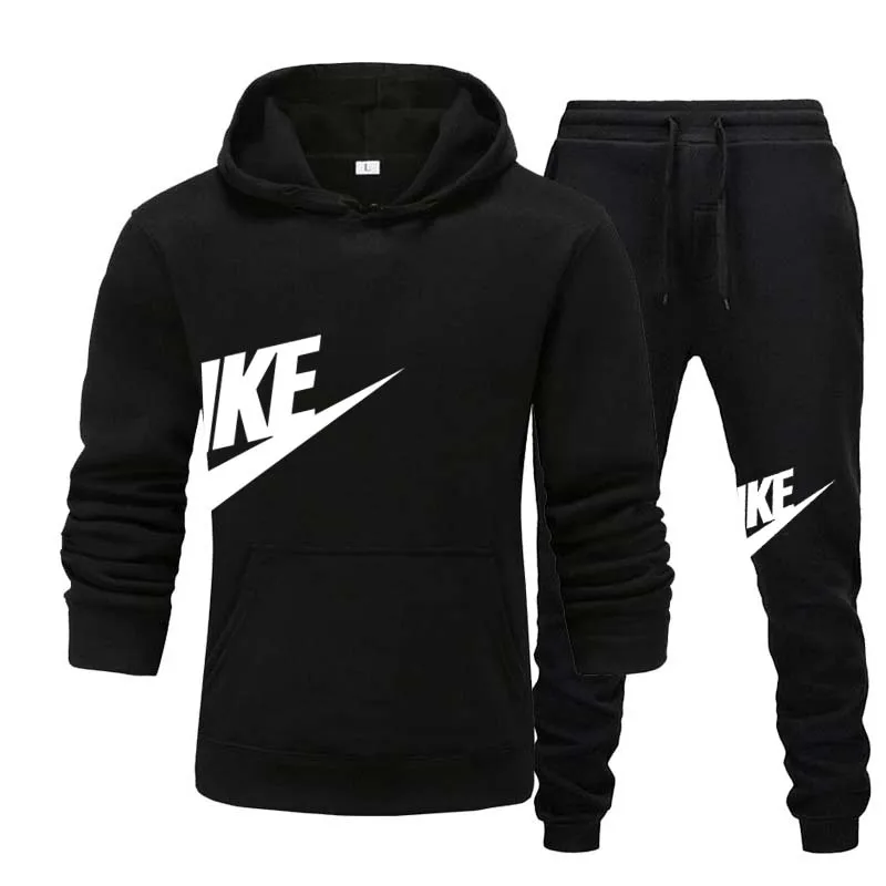 

2023 Spring Brand Men Hoodies Sweatshirt+Sweatpants Suit Autumn Winter Warm Tracksuit Sets Men's Hooded Outwear
