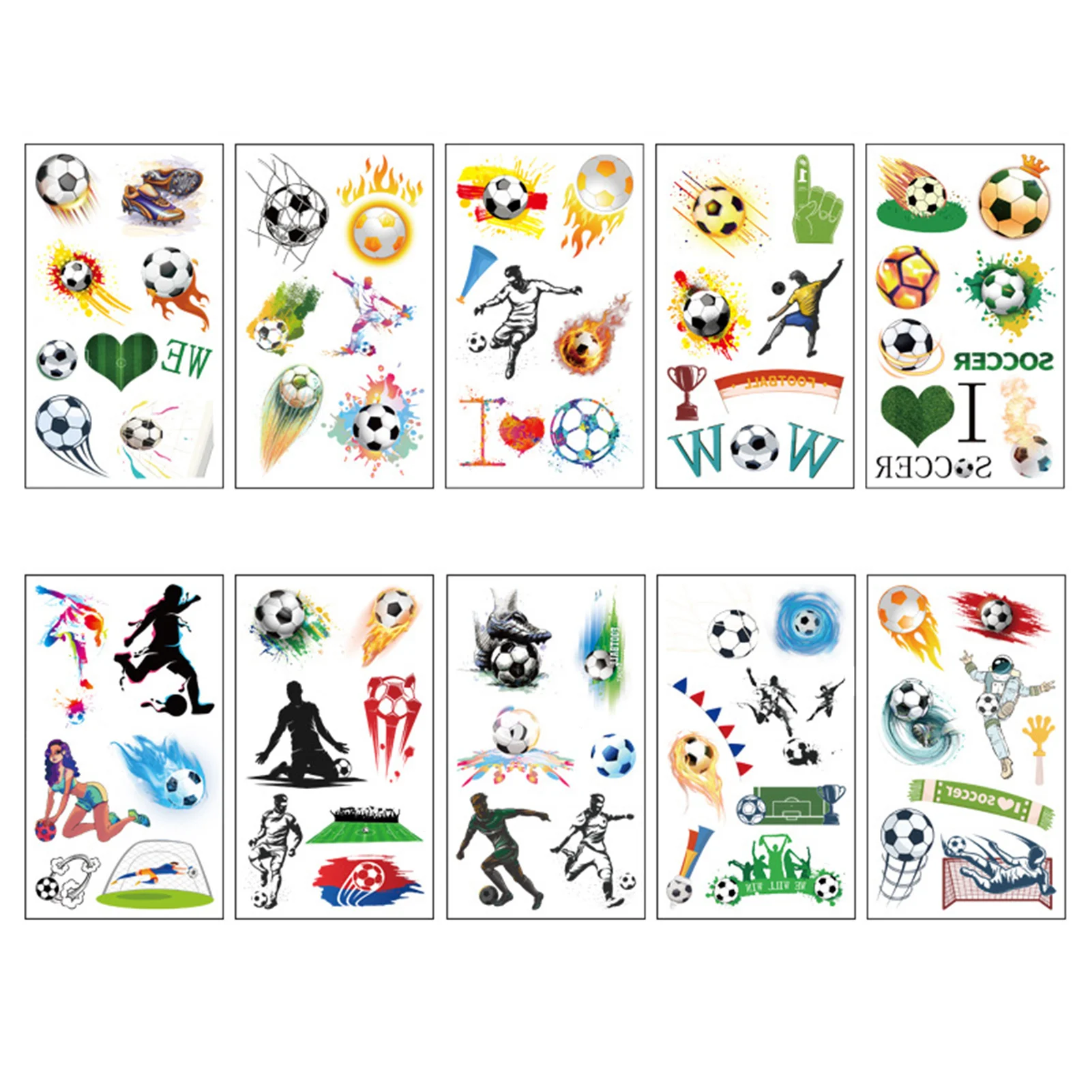 

Football Temporary Stickers Temporary Stickers Stickers Including Fake Stickers Waterproof Fake Assorted Stickers Sweat Proof
