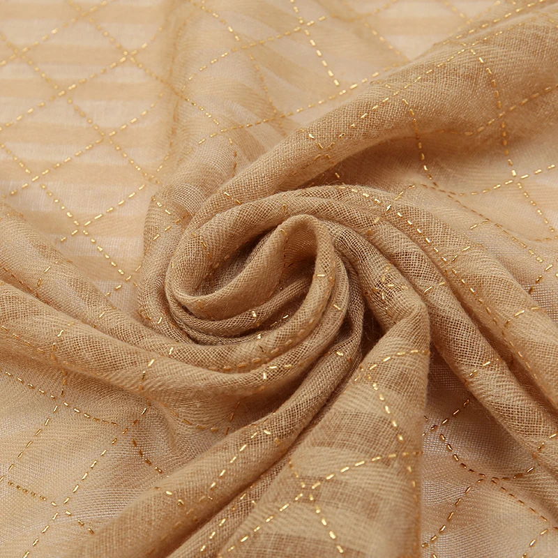 Новый Блестящий Шиммер мусульманский хлопковый хиджаб шарф для женщин головной