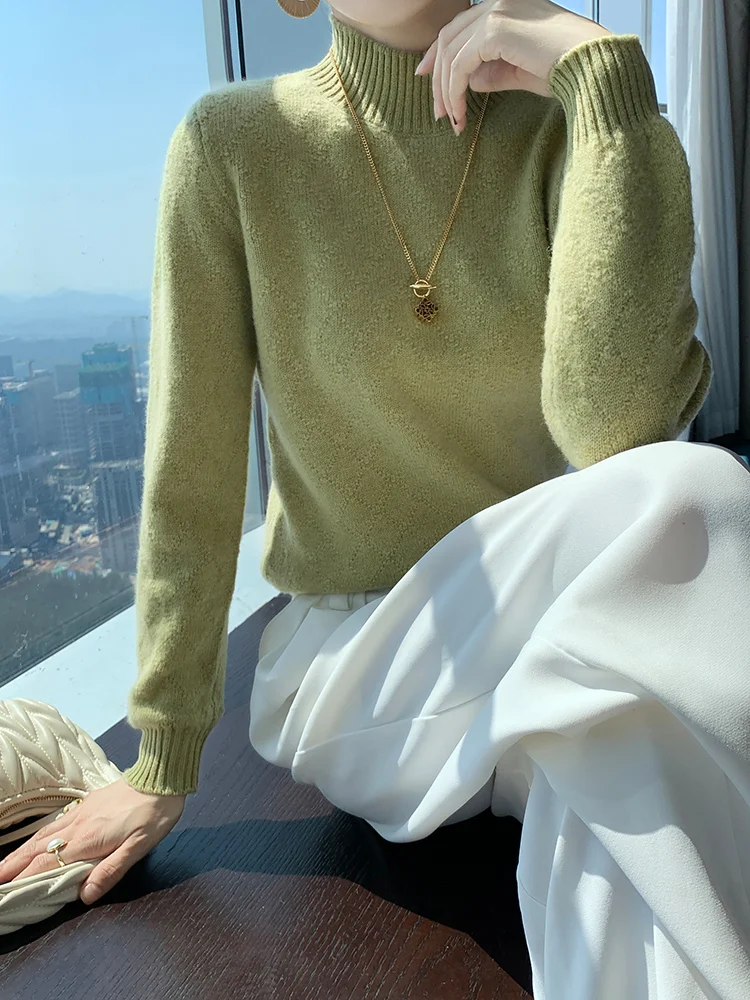 Осень-зима плотные женские пуловеры из 100% мериносовой шерсти с