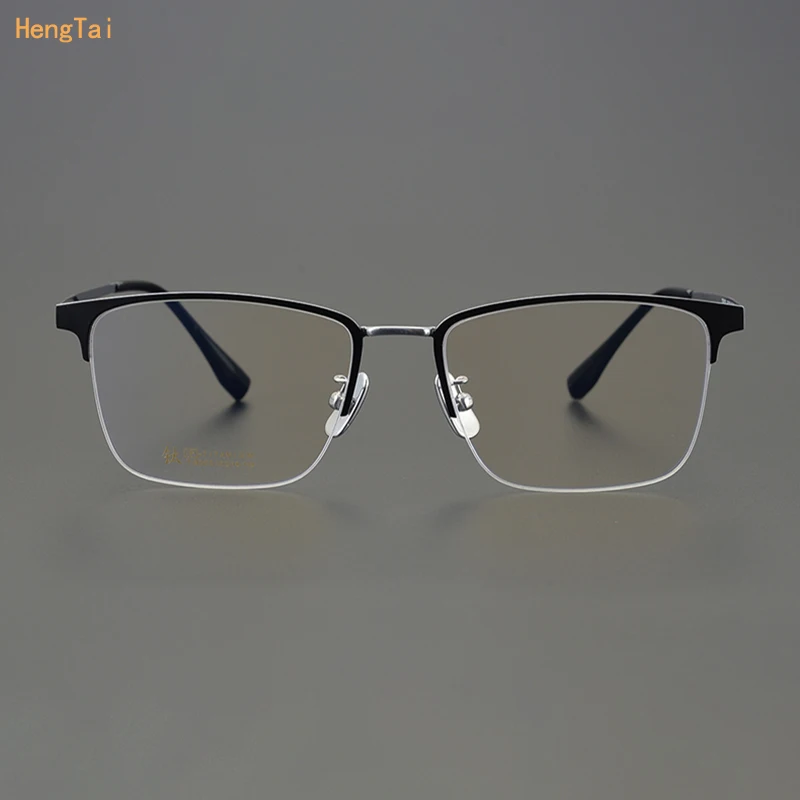 

HengTai Titanium Glasses Frame Vintage Oval Myopia Optical Prescription Eyeglass Frame Men 2022 New Eyewear 05