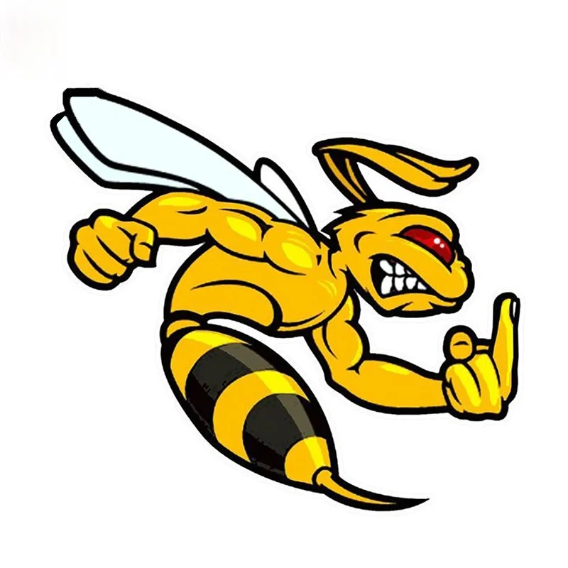 

Car Stickers Funny Cartoon Angry Bee Automobiles Accessories Motorcycles Bumpers Helmet Vinyl Decal,13cm*12cm