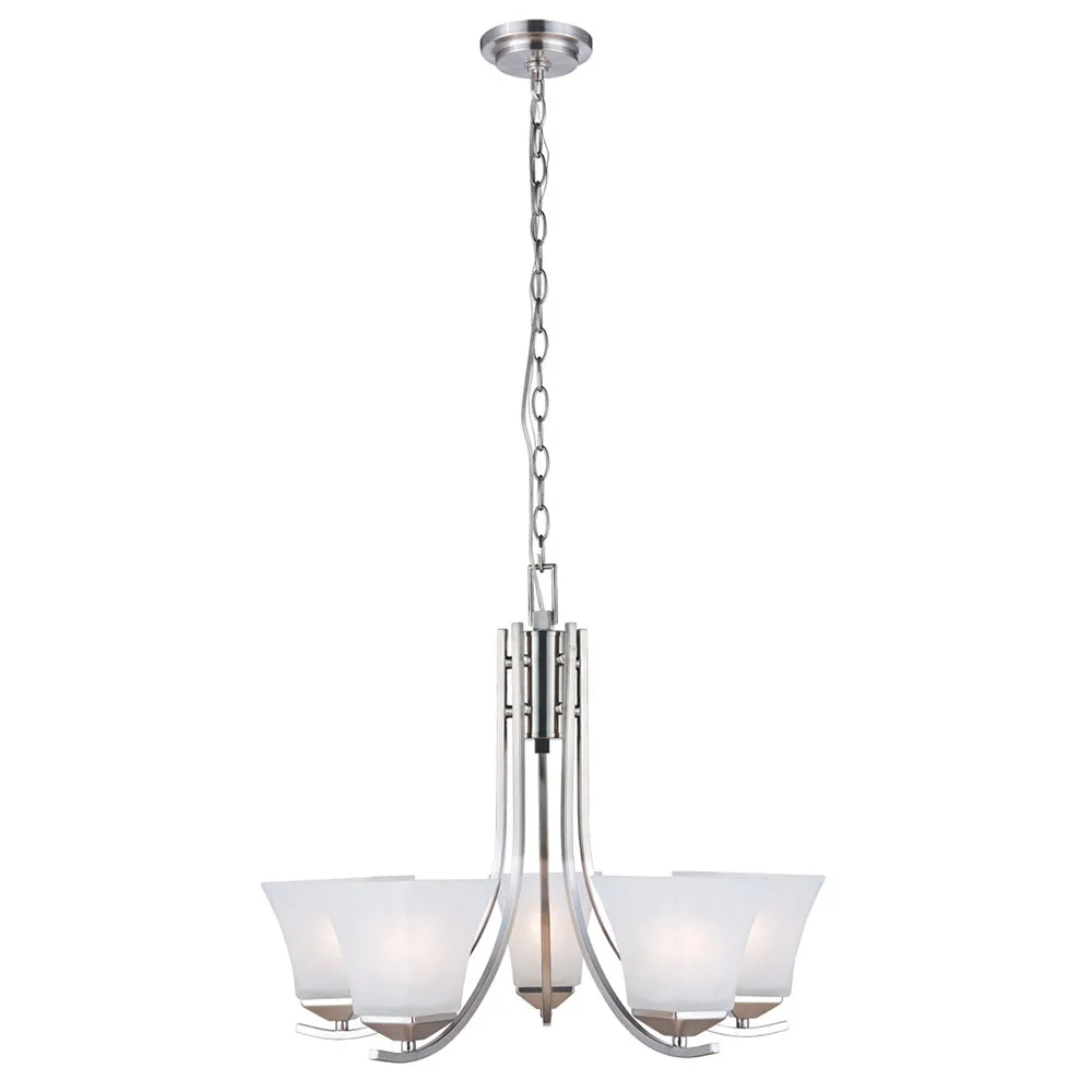 

Torino Chandelier in Satin Nickel, 5-Light