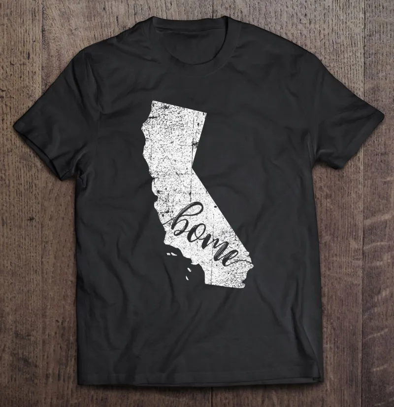 

Футболка Мужская/Женская в ретро стиле, винтажная рубашка с контурной картой бытового штата Калифорнии, Подарочная футболка, блузка, мужска...