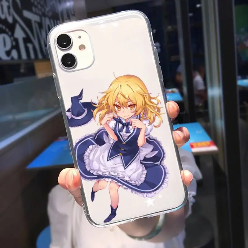 Чехол для телефона Kirisame Marisa Touhou Project iPhone 11 12 Mini 13 Pro XS Max X 8 7 6s Plus 5 SE XR прозрачный