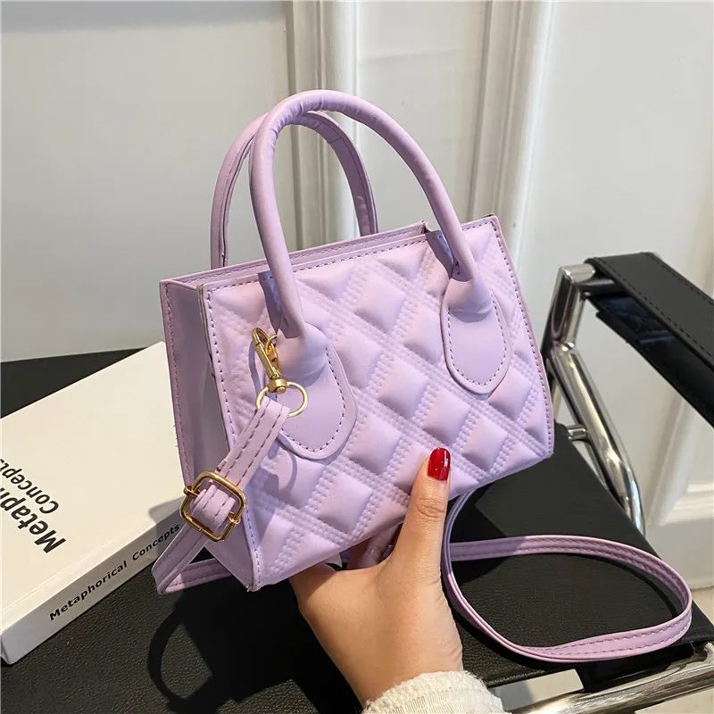 

Women Fashion Lattice Embossing Shoulder Bags Female Solid Color PU Leather Crossbody Bag Casual Mini Messenger Bags Handbags 가방