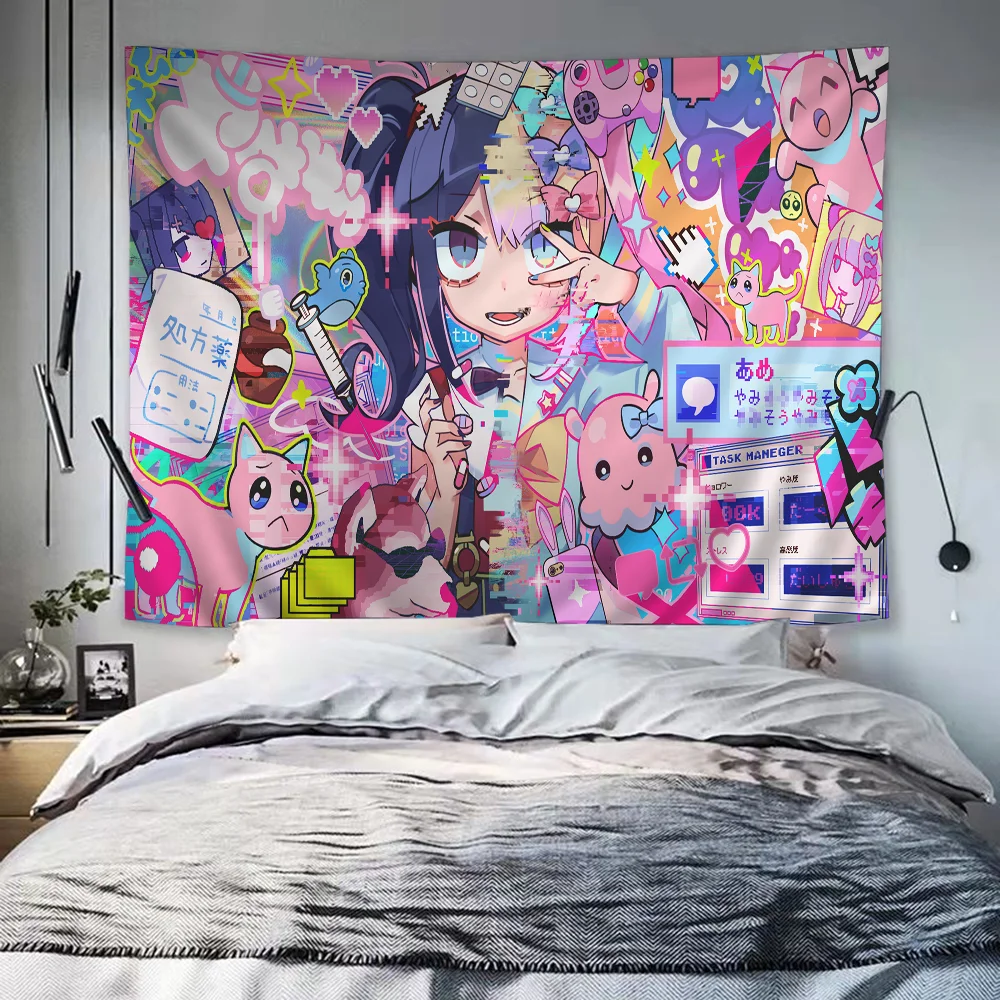 N-Needy Girl Cartoon Tapestry Art Science Fiction Room Home Decor