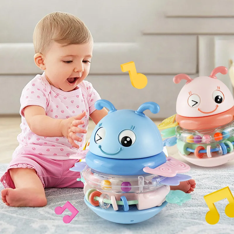 

Детский телефон Монтессори с рисунком, мобильный колокольчик с мигающими глазами, кукла-грызунок для малышей, обучающая музыкальная игрушк...