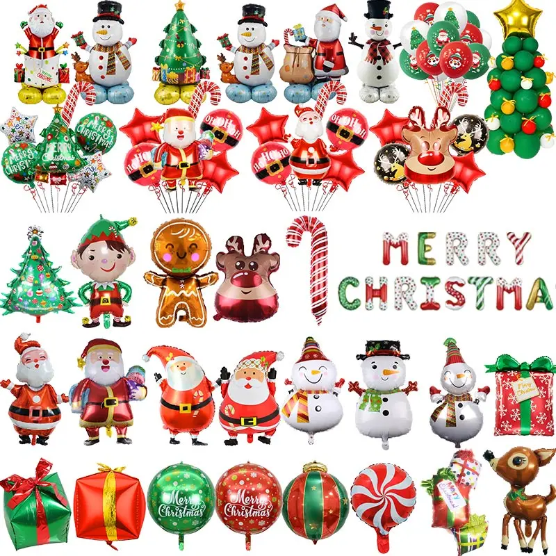 Мультяшные шары с надписью &quotMerry Christmas&quot