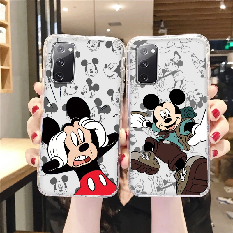 

Mickey Mouse Cool Transparent Phone Case For Samsung A73 A72 A71 A53 A52 A51 A42 A33 A32 A23 A22 A21S A12 A03 5G