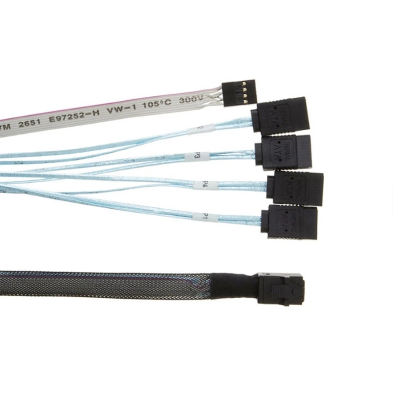 Серверный класс MiniSAS SFF-8643 — интерфейсный кабель 4SATA ​​длиной 0 5 м для рабочих