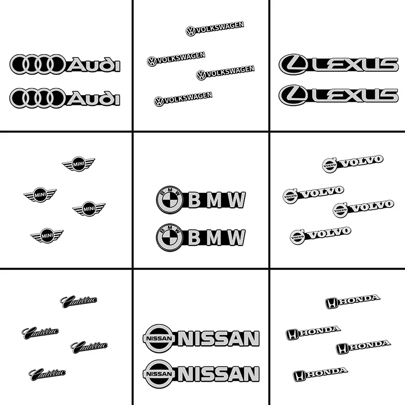 

3D Aluminum Hi-Fi Speaker audio Speaker Badge Emblem stereo sticker For BMW MINI Benz Volkswagen Audi Honda Lexus Volvo Cadillac