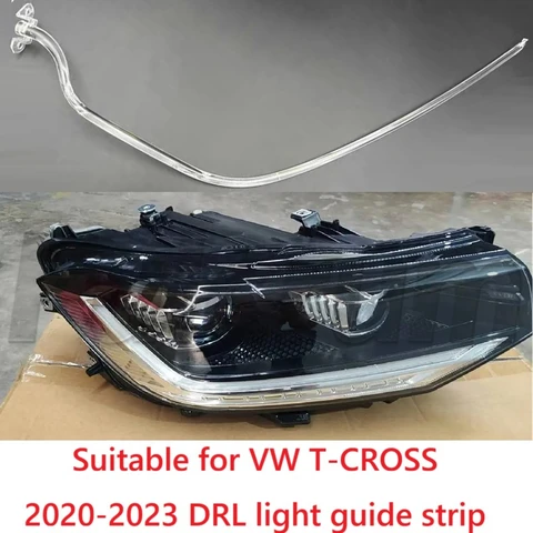 Подходит для VW T-cross 2020-2023, дневная ходовая трубка, трубка DRL, направляющая пластина, дневные ходовые огни, полоса дневного света