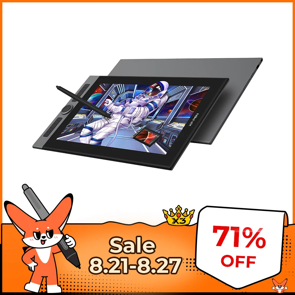 Графический планшет Artist Pro 16 XPPen, 15,6 дюйма, 133% sRGB, стилус X3, наклон, для Windows mac