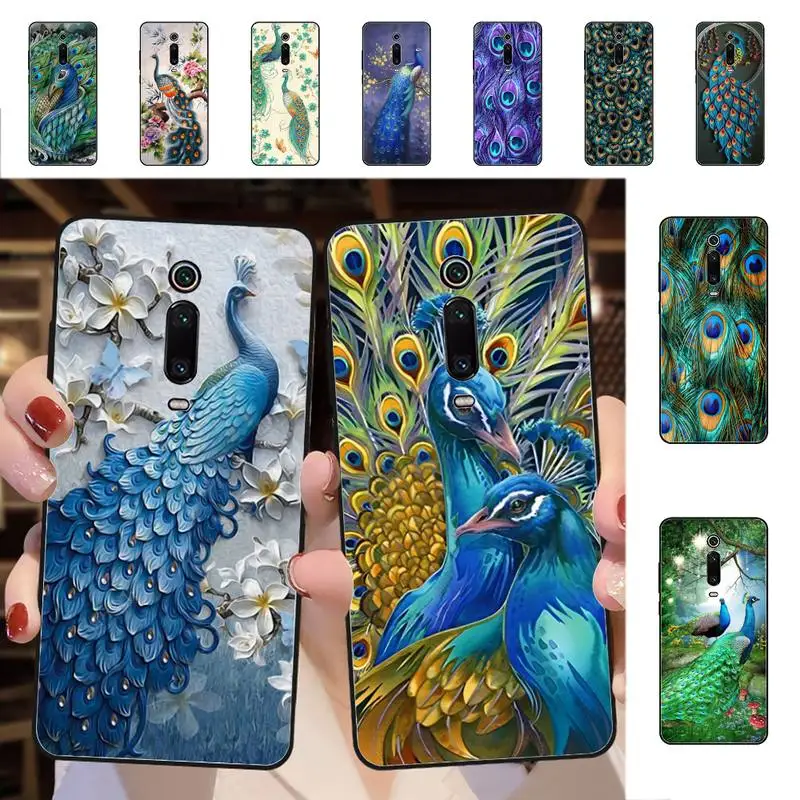 

Peacock feather Phone Case for Redmi 5 6 7 8 9 A 5plus K20 4X S2 GO 6 K30 pro