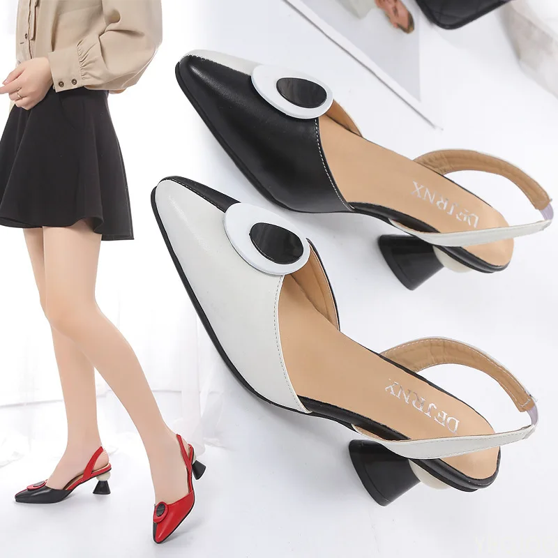 

Туфли женские на шпильке-шпильке, повседневные бежевые туфли на высоком каблуке, без застежки, с бантом, для офиса, 2022